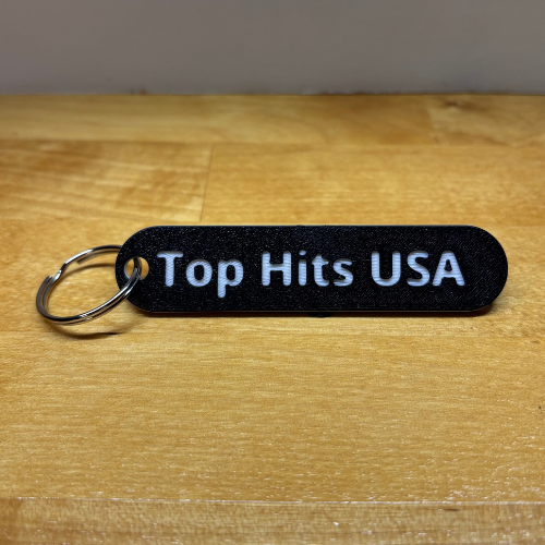 Black and White Spotify Keychain