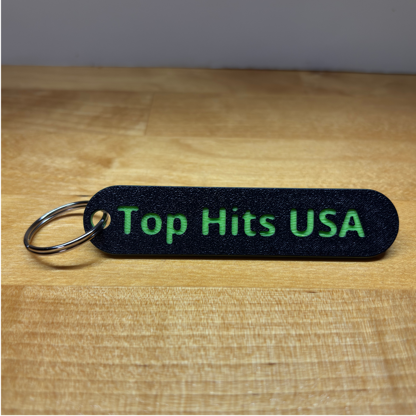 Green and Black Spotify Keychain